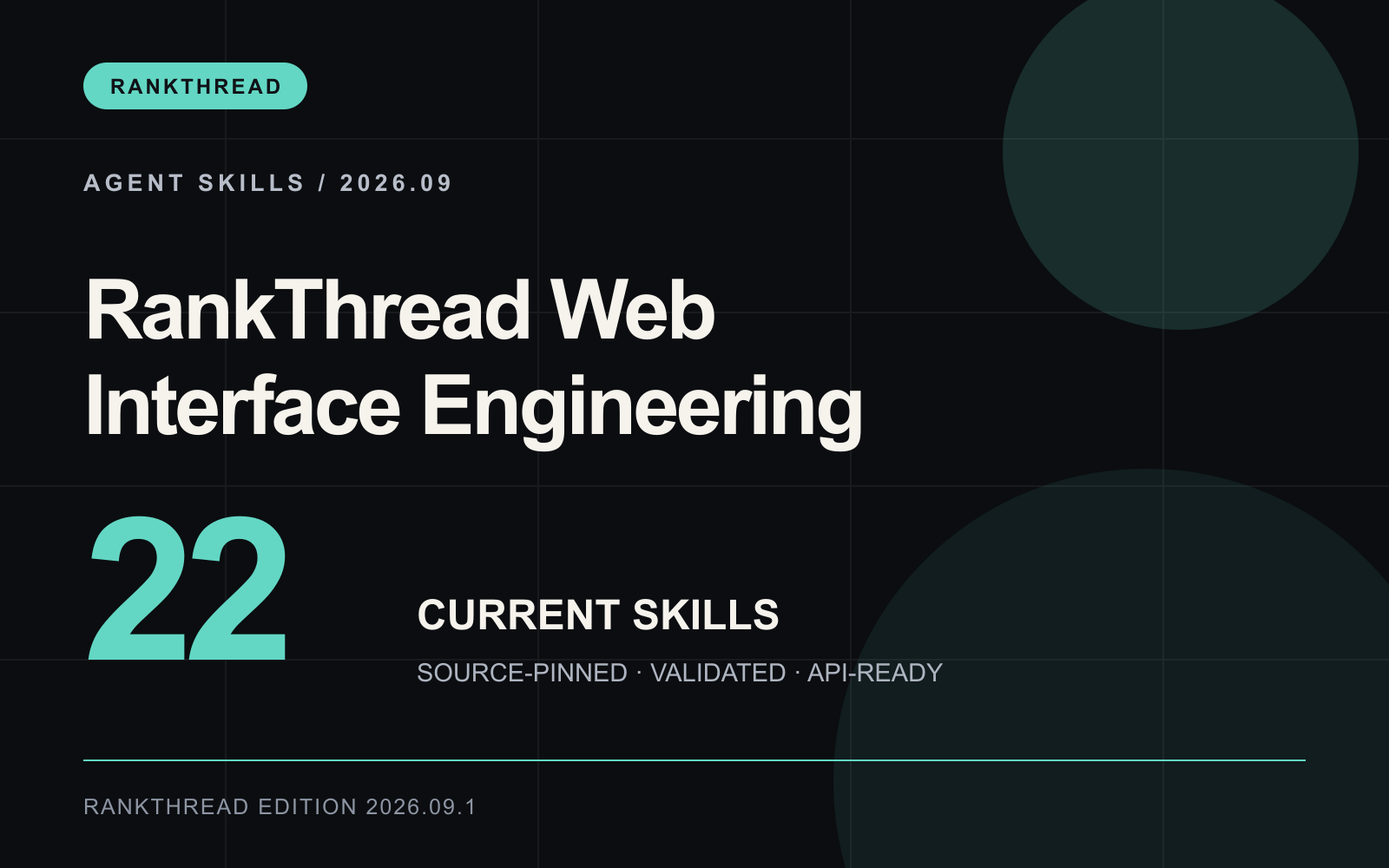 RankThread Web Interface Engineering: 22 Agent Skills cover