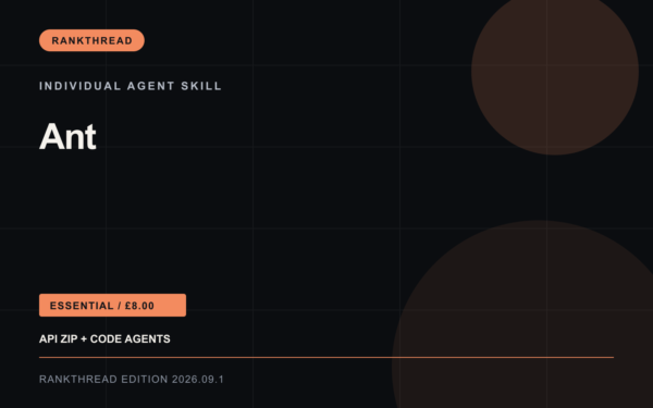 Ant Agent Skill: RankThread Edition cover
