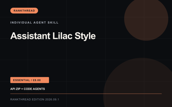 Assistant Lilac Style Agent Skill: RankThread Edition cover