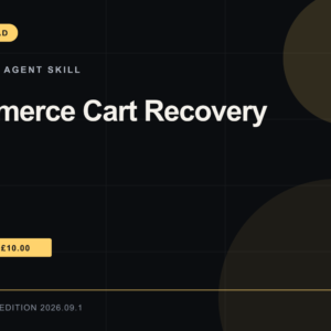 Commerce Cart Recovery Agent Skill: RankThread Edition cover