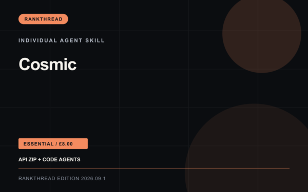 Cosmic Agent Skill — RankThread Edition cover Cosmic Agent Skill: RankThread Edition cover