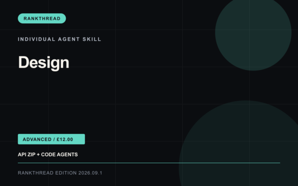 Design Agent Skill: RankThread Edition cover