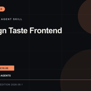Design Taste Frontend Agent Skill: RankThread Edition cover