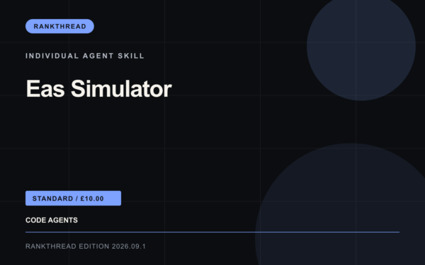 Eas Simulator Agent Skill — RankThread Edition cover Eas Simulator Agent Skill: RankThread Edition cover