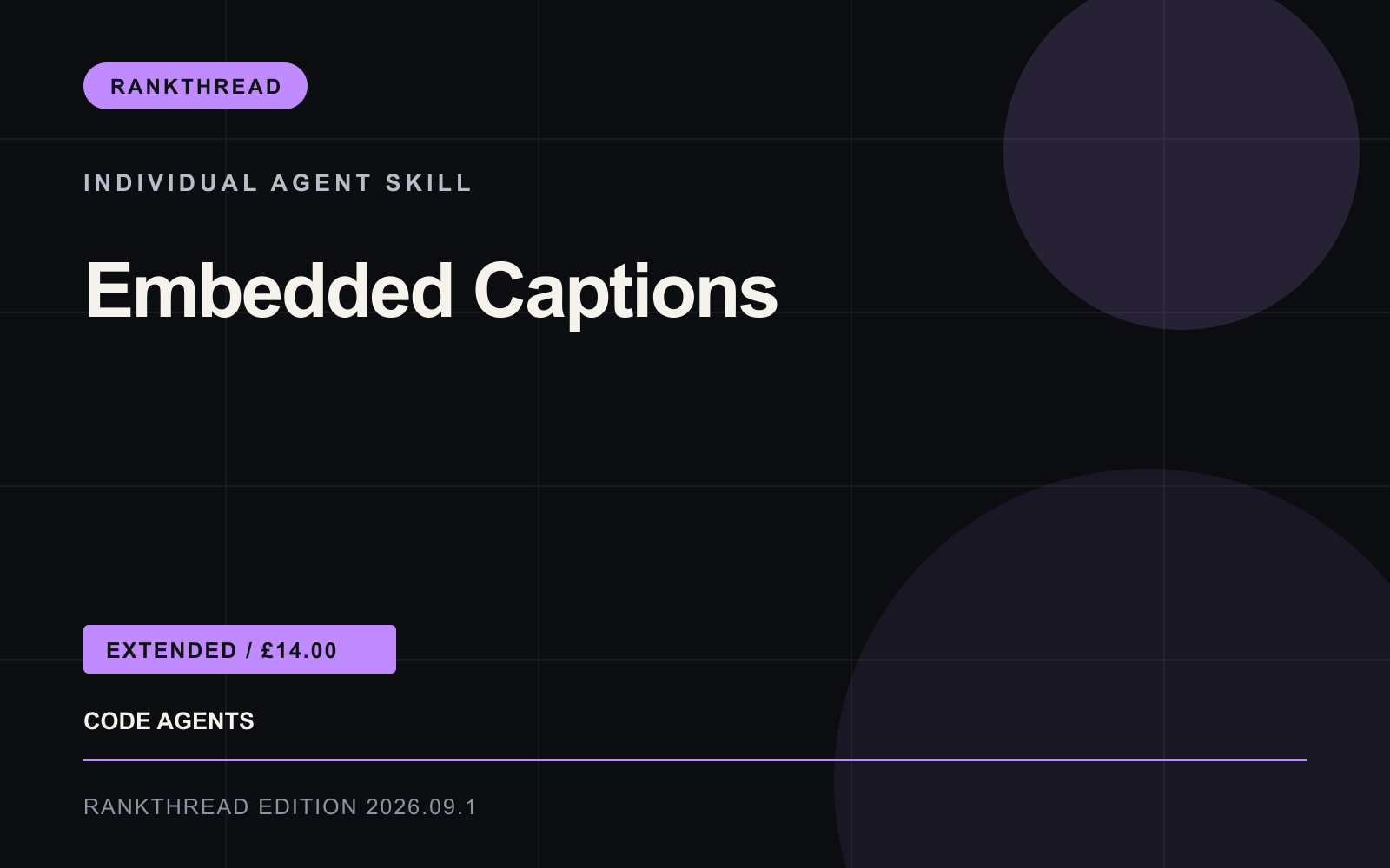 Embedded Captions Agent Skill cover