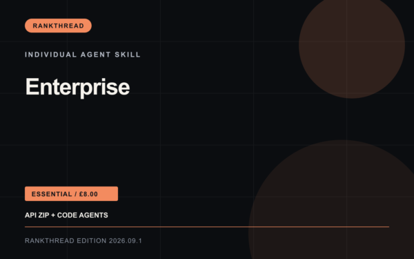 Enterprise Agent Skill: RankThread Edition cover