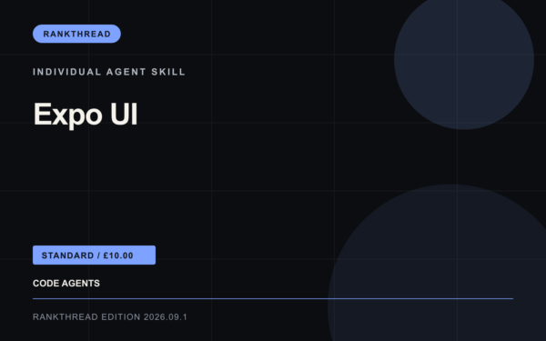 Expo UI Agent Skill — RankThread Edition cover Expo UI Agent Skill: RankThread Edition cover