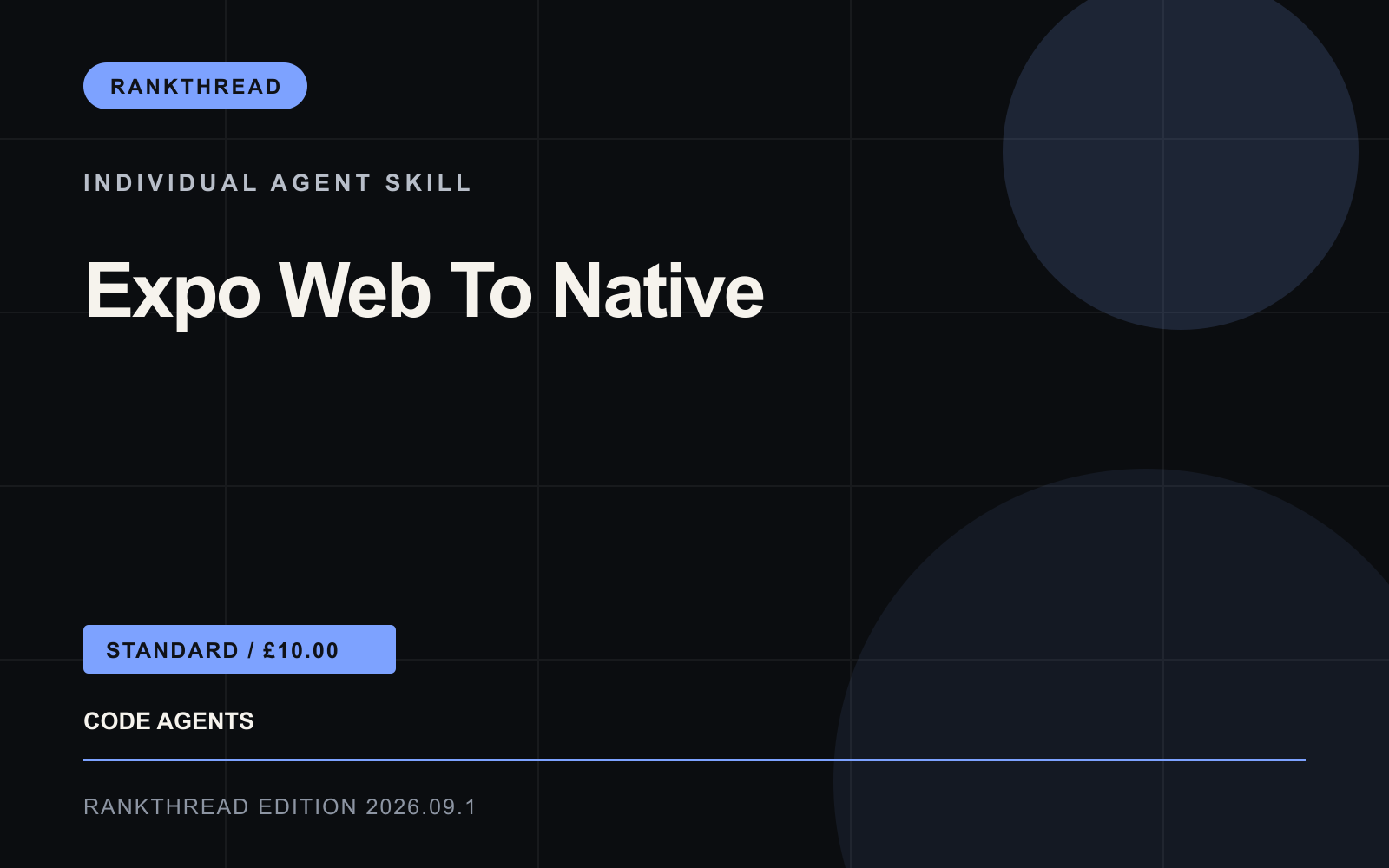 Expo Web To Native Agent Skill cover