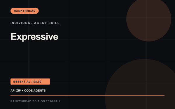 Expressive Agent Skill — RankThread Edition cover Expressive Agent Skill: RankThread Edition cover