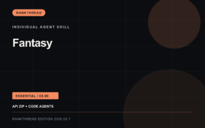 Fantasy Agent Skill — RankThread Edition cover Fantasy Agent Skill: RankThread Edition cover