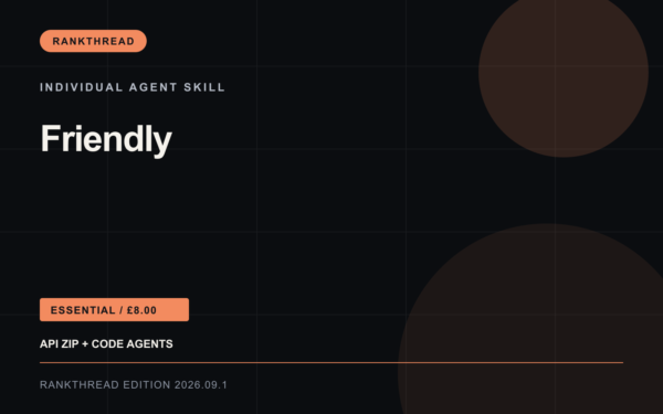 Friendly Agent Skill: RankThread Edition cover