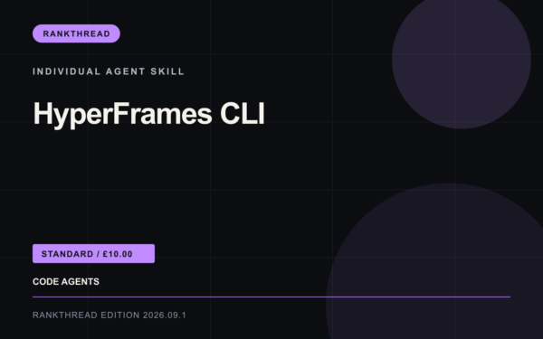 HyperFrames CLI Agent Skill: RankThread Edition cover