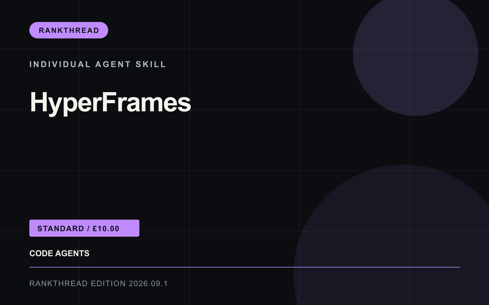 HyperFrames Agent Skill cover