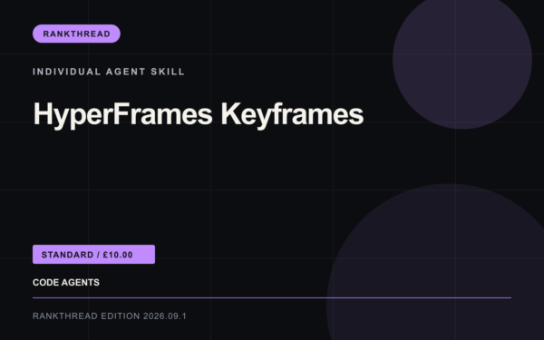 HyperFrames Keyframes Agent Skill: RankThread Edition cover