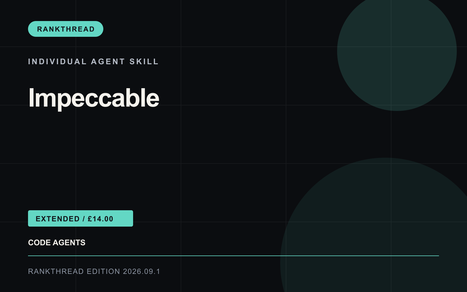 Impeccable Agent Skill cover