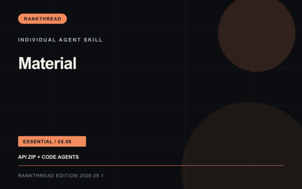 Material Agent Skill: RankThread Edition cover