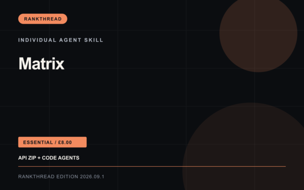 Matrix Agent Skill — RankThread Edition cover Matrix Agent Skill: RankThread Edition cover