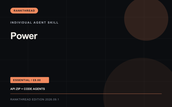Power Agent Skill — RankThread Edition cover Power Agent Skill: RankThread Edition cover
