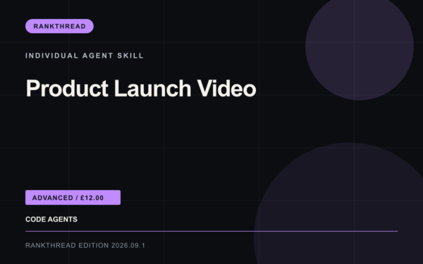 Product Launch Video Agent Skill: RankThread Edition cover
