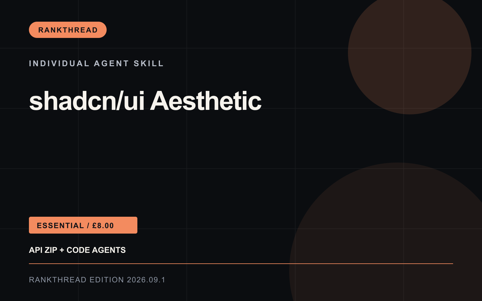 shadcn/ui Aesthetic Agent Skill cover