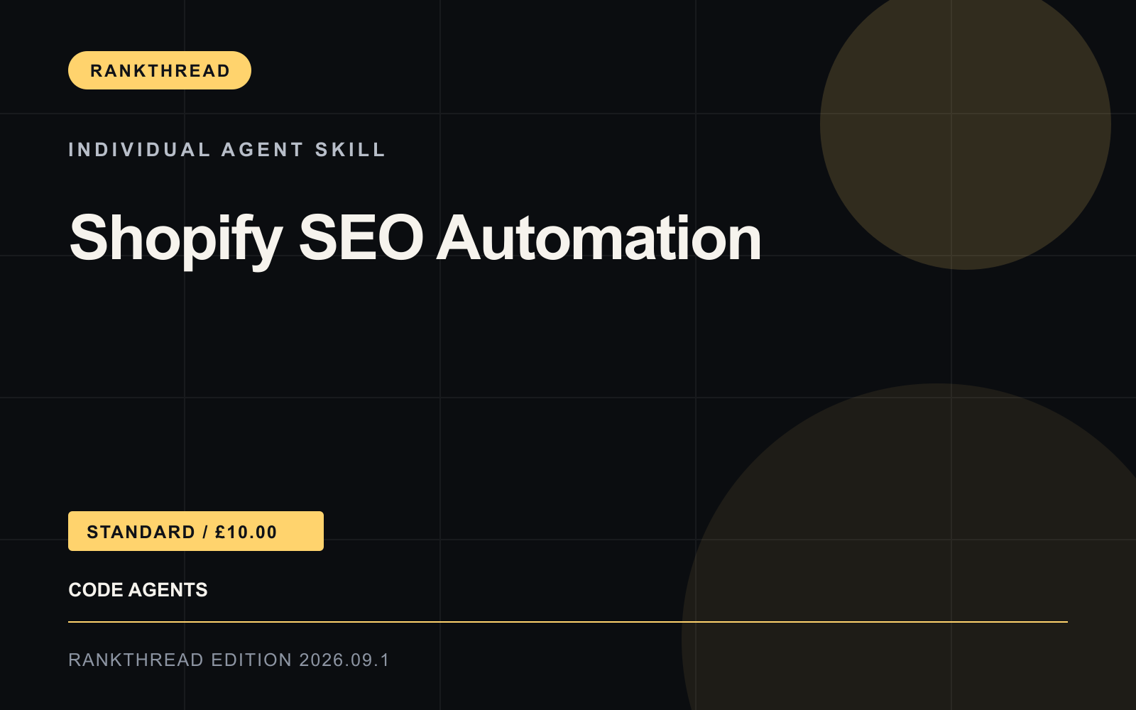 Shopify SEO Automation Agent Skill cover