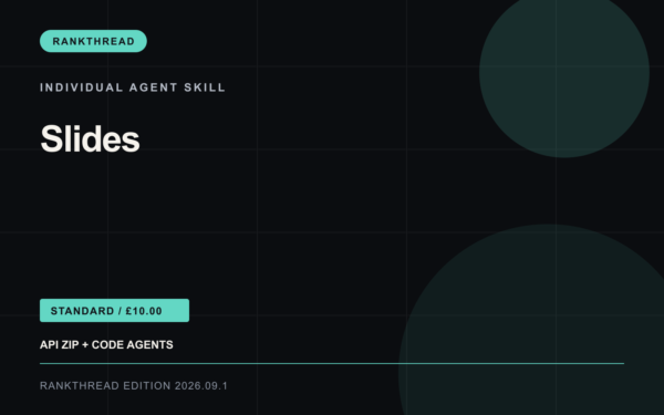 Slides Agent Skill — RankThread Edition cover Slides Agent Skill: RankThread Edition cover