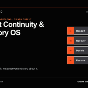 Agent Continuity & Memory OS cover Agent Continuity & Memory OS product cover