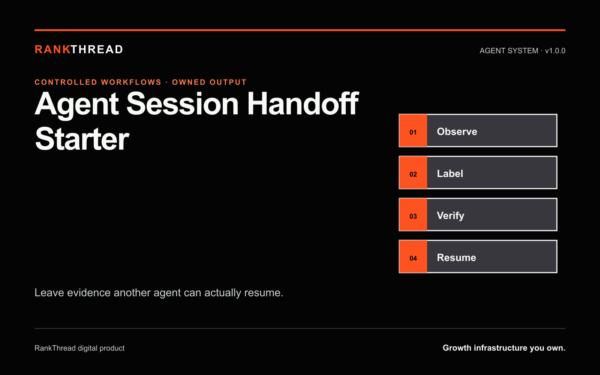 Agent Session Handoff Starter product cover